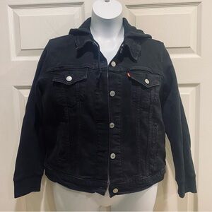 Levi's Jean Jacket hybrid hoodie trucker black XL